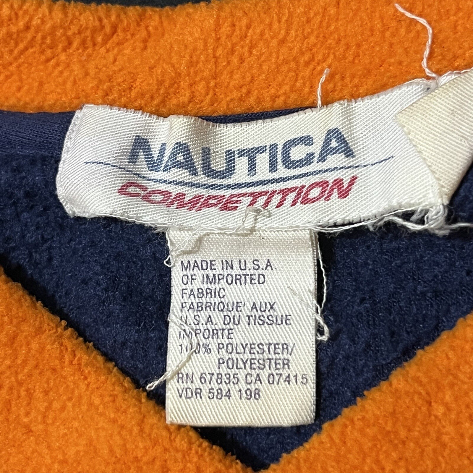 Vintage 90s Nautica Competition Fleece USA Made H… - image 3