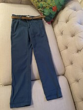 ZARA BOYS CHINO PANTS ADJUSTABLE WAIST WITH BELT  . SIZE 7-8 YEARS