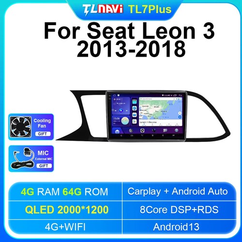 Car Multimedia Stereo Player Radio GPS Navigation 4G For Seat Leon MK3 2013-2018 - Picture 31 of 32