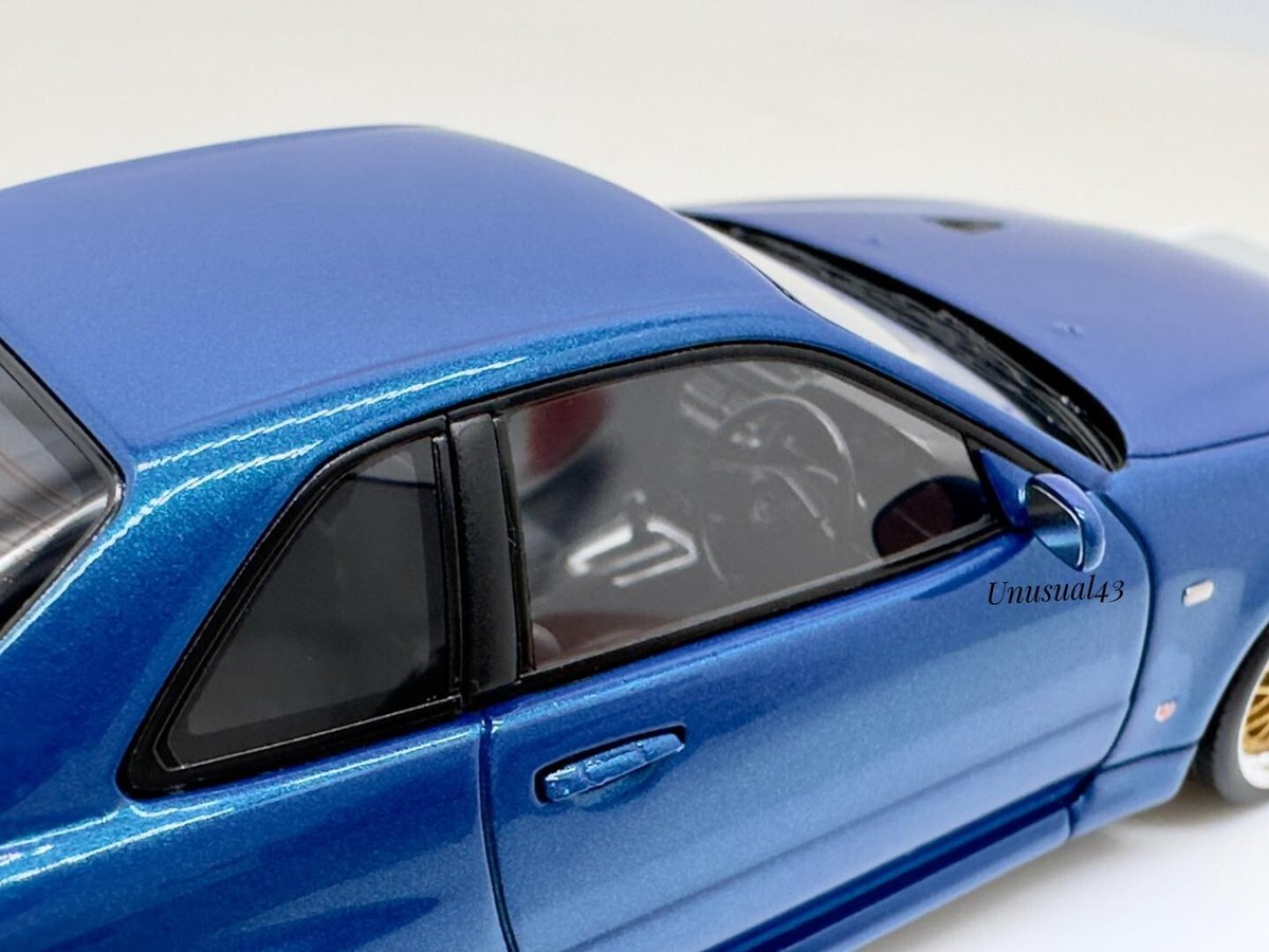 1/43 Make Up Nissan Skyline R34 GTR V-Spec ll Bayside Blue