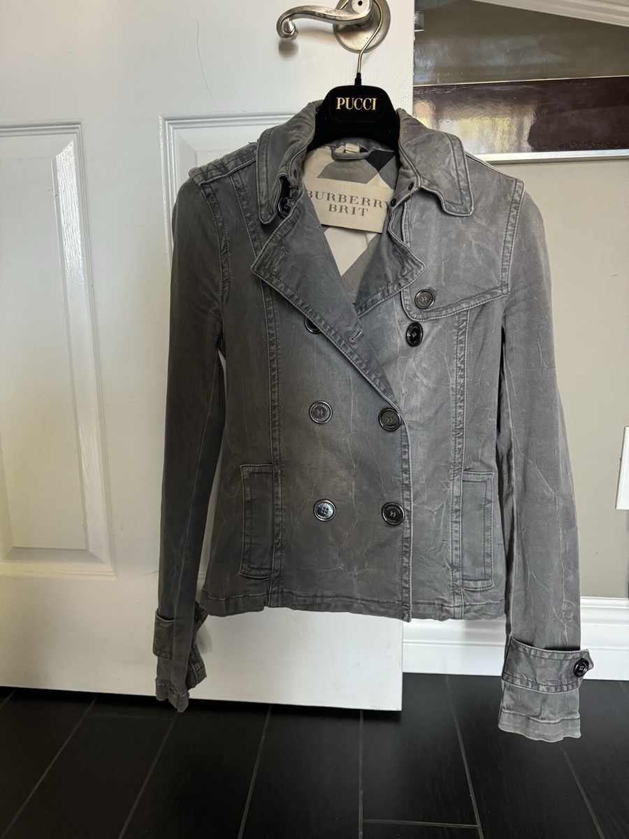 Burberry Brit Grey Jacket Size 38 . | eBay