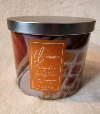 True Living Pumpkin Waffles Triple Wick 14 oz Scented Candle