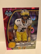 Will Johnson 2024 Bowman University Chrome PINK LAVA REFRACTOR
