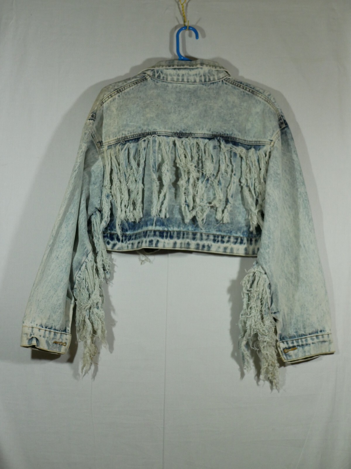 Vtg Fredericks of Hollywood Fringed Cropped Blue … - image 5