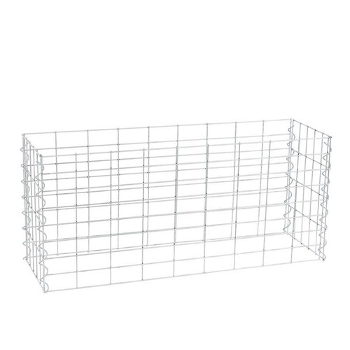 Gabionenbank Gabionen Sitzbank 100x30x43cm Gartenbank WPC Draht Bank dunkelbraun - Bild 3 von 12