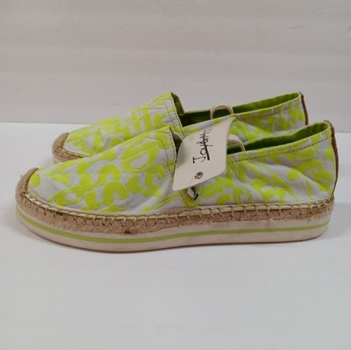 NEW Joy & Mario Love Flocked Print Letters Neon Yellow/Green Size 7 - Picture 3 of 12