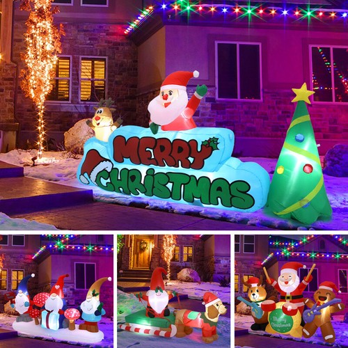 LED Christmas Inflatable Indoor Outdoor Party Xmas Decoration Lights up Santa UK - Picture 3 of 80