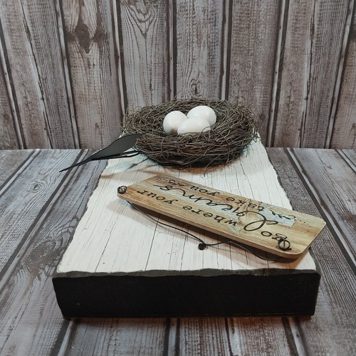 3D Art Wall Decor Bird Egg Nest Shabby Chic Go Where Your Dreams Take You - Picture 9 of 10