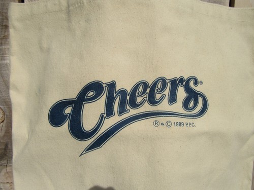 Cheers TV Show Bar Beige Canvas Tote Bag 1989 - Picture 2 of 6