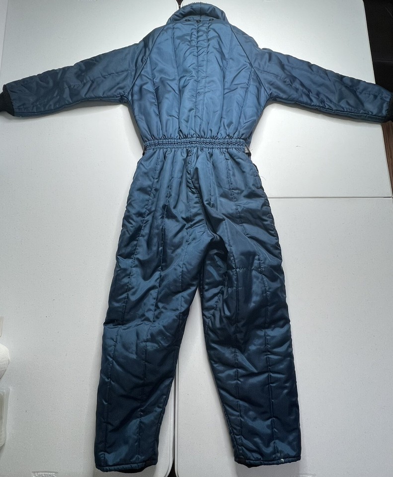 Vintage Walls Blizzard Pruf Snow Snowmobile Ski Suit Blue Belted Medium