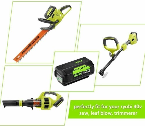 40V Lithium Battery + Charger for Ryobi Lawn Mower OP4015 OP4050A Hedge Trimmer - Picture 5 of 17
