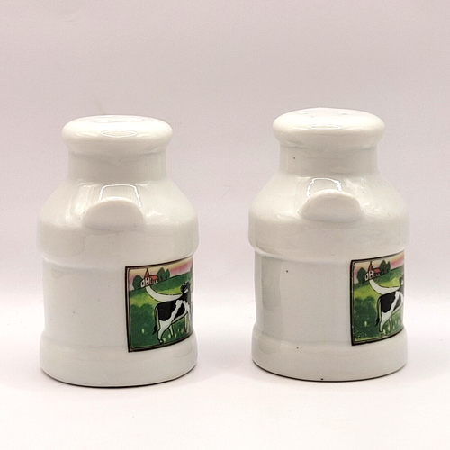 Farmhouse Milk Can Salt And Pepper Shakers Dairy Farm Cows County Theme ArtMark - Picture 4 of 12