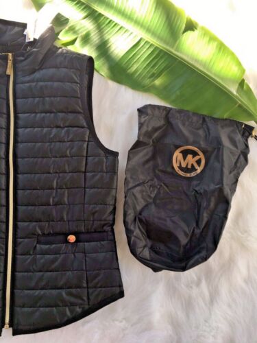 Schwarze gefütterte Weste von Michael Kors Größe Small neu mit Etikett - Bild 4 von 11
