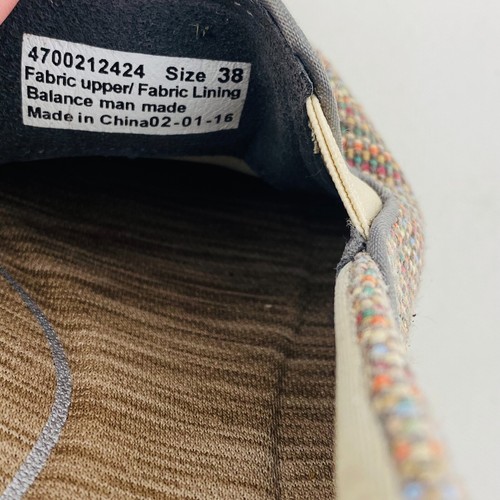 Womens 38 US 7.5-8 Dansko Belle Slip On Sneakers Textured Canvas Striped Shoes - Picture 11 of 11