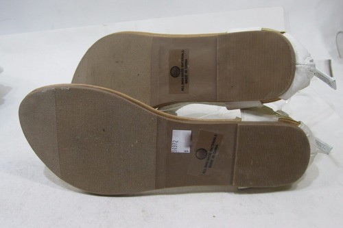 Summer White/Gold Shoes Roman Gladiator  Flat Sandals women Size 5.5 - Bild 4 von 4