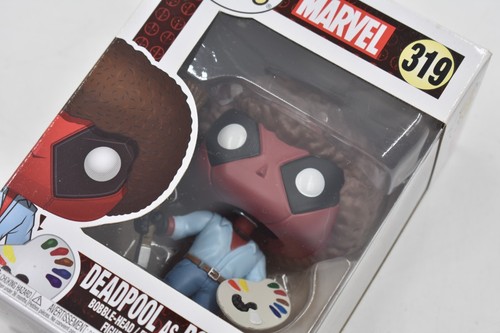 Funko Pop! Marvel: Deadpool - Deadpool como Bob Ross #319 protector se envía - Imagen 11 de 11