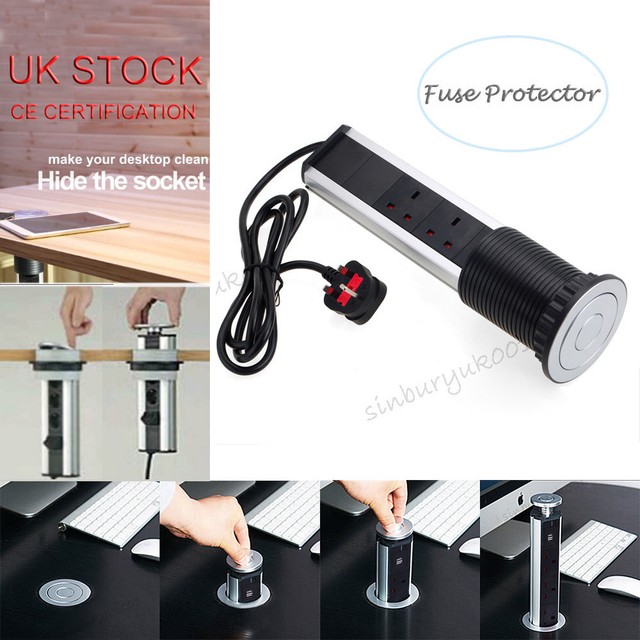 Pop Pull Up Kitchen Worktop Uk Plug Socket Usb Ports Audio Extension Pop Pull Up Kitchen Worktop Uk Plug Socket Usb Ports Audio Extension Lead Silver