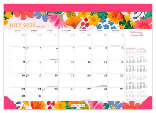 Bonnie Marcus | 2024 14x10" 18 Months Desk Pad Calendar | Jul '23 - Dec '24 - Afbeelding 1 van 7