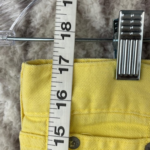 unisex yellow Ralph Lauren Sport denim Bermuda shorts frayed hem 9" inseam - Picture 5 of 12