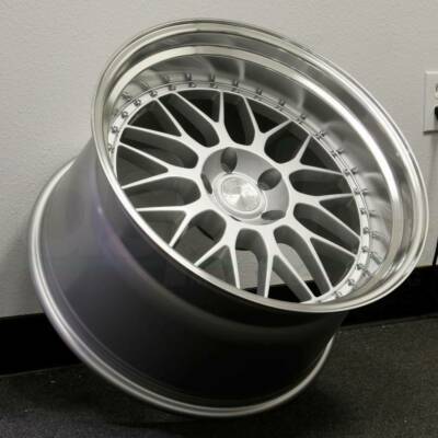 19x11 Silver Machined Lip Wheels Aodhan AH02 AH2 5x114.3 +15
