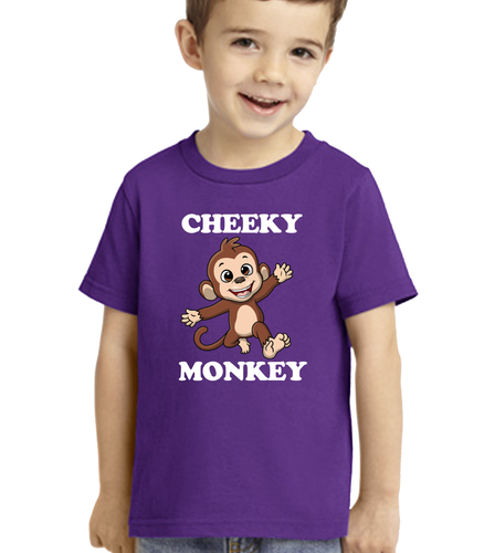 CHEEKY MONKEY KIDS T SHIRT TOP FUNNY CHILDRENS BOYS TOP GIFT CUTE DESIGN - Picture 20 of 22