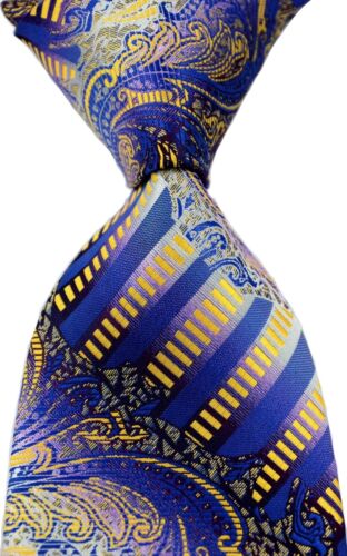 Nowy kwiatowy niebieski klasyczny żakard tkany 100% jedwab męski krawat krawat krawat c6 - Zdjęcie 1 z 2