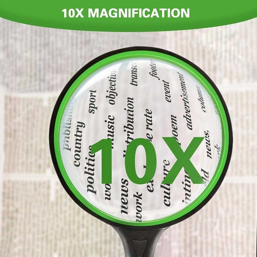 10X Magnifying Glass, 75MM Handheld Reading Magnifier with Non-Slip Soft Handle - Picture 17 of 26