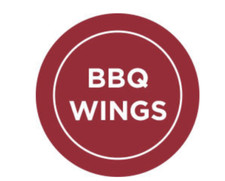 BBQ Wings merchandise food labels 1000 per roll stickers 1" size round
