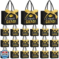 Jetec 45 Pack 2025 Graduation Gift Bags Bulk Small Congrats Bags with Handle 