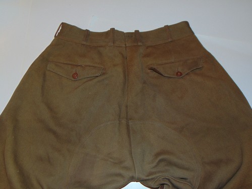 VTG 1910s-20s EQUESTRIAN PANTS! LEATHER KNEE PATCHES/BUTTON FLY/PHILA! 30" WAIST - Picture 7 of 11