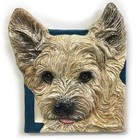 Cairn Terrier Dog Tile Bas-Relief Ceramic In Stock sculpture Alexander Art