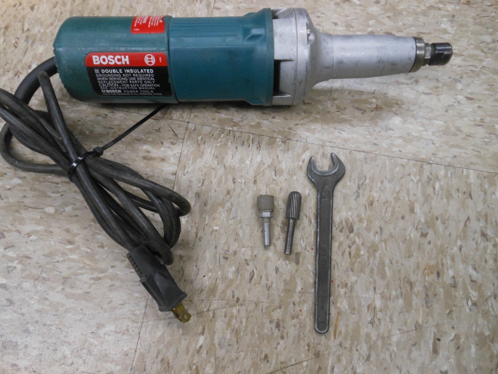 Bosch 1215 Straight Die Grinder 4.6 Amps 115V 27000 RPM 500W W/Bits