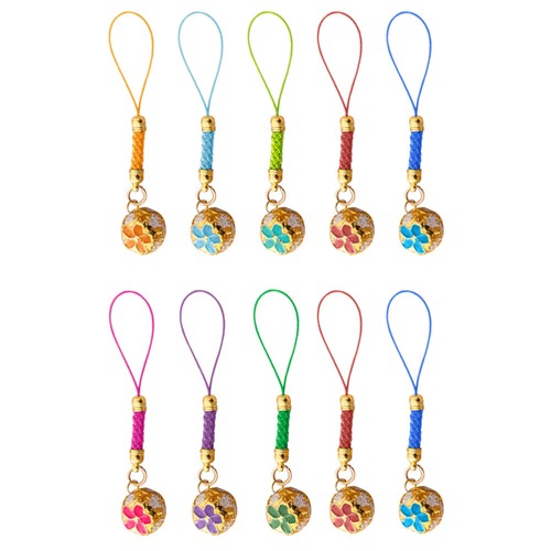 10 Pcs Mobile Phone Straps Charm Beaded Lanyard Office Girl Bell Pendant - 第 7/12 張圖片