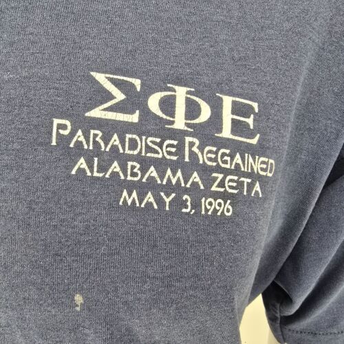 Vintage 1996 ΣΦΕ Sigma Phi Epsilon Alabama Zeta Paradise Regained T-Shirt (XL) - 第 2/15 張圖片