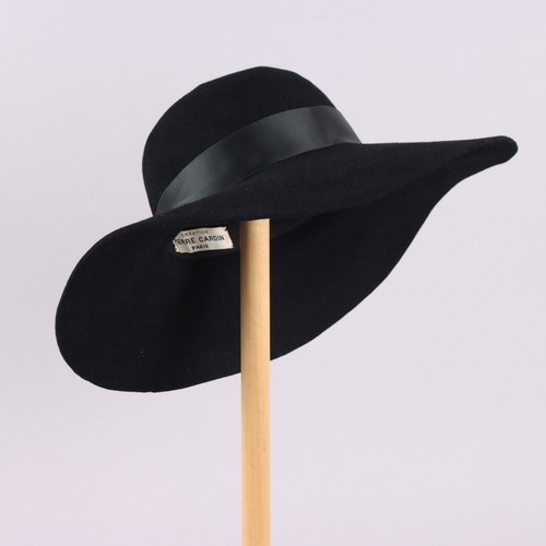 Vintage Hut Pierre Cardin aus Schwarzem Filz der 70er Jahre - Bild 2 von 5