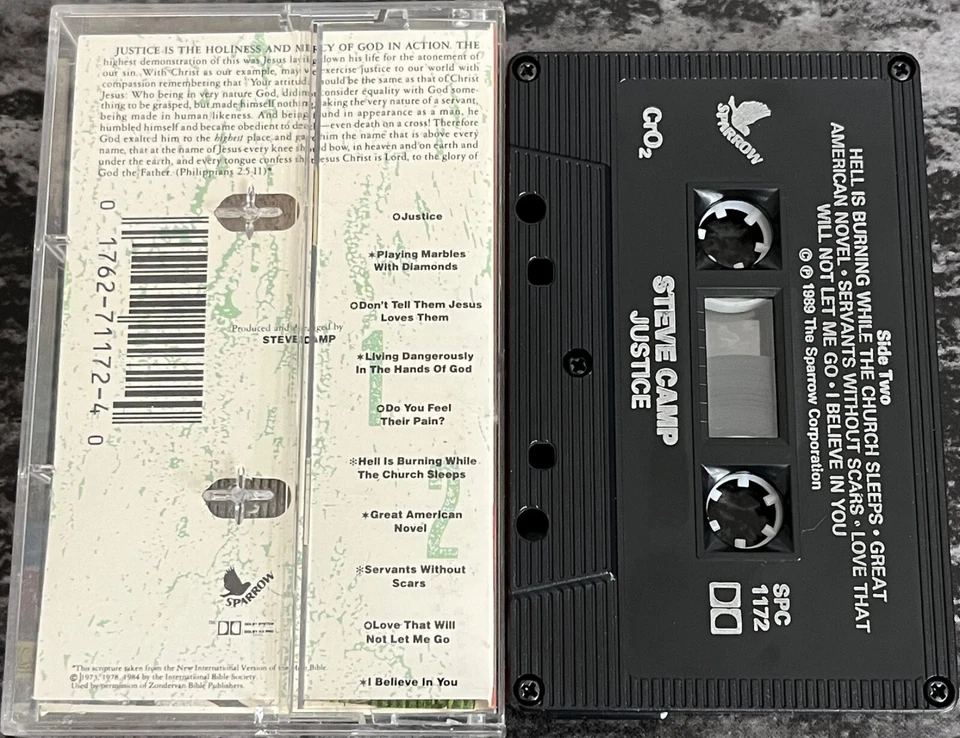 Steve Camp - Justice [Audio Cassette Tape 1989 Sparrow Records] Made In USA Rock - Image 2 of 3