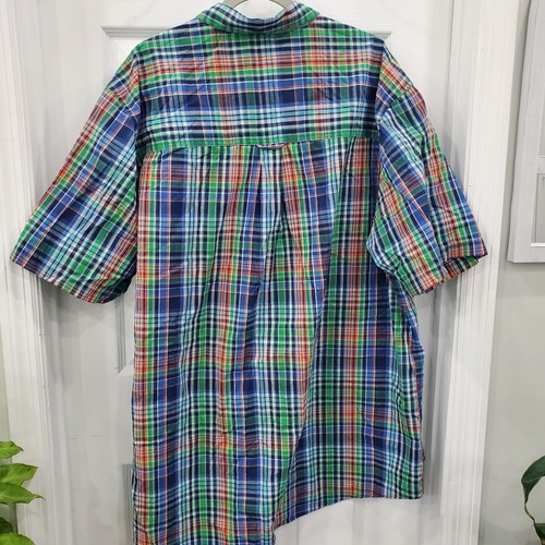 CHAP Mens 2XLT Easy Care Short Sleeve Button Up Casual Dress Shirt Plaid - Picture 7 of 7