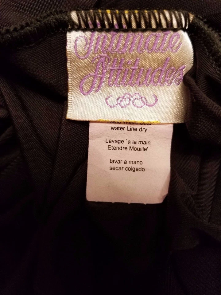 Intimate Attitudes Womens Nightgown Gown Size 3/4 Black - Image 2 of 4