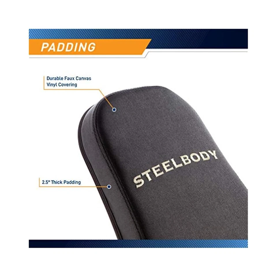 锻炼和举重台,70° 倾斜,耐用,300 磅重量限制 — 第 3/4 张图片