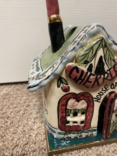 Blue Sky Clayworks Heather Goldminc CHERRIES HOUSE OF BEAUTY SalonTea Light RARE - Bild 8 von 13