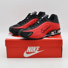 HQ1988-600 Nike Shox R4 University Red Black Metallic Silver (Men's)