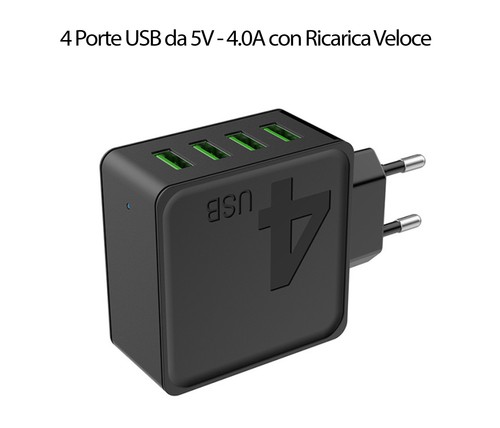 Awei C-842 Alimentatore multiplo usb fast charger 4A universale da viaggio Nero - Zdjęcie 4 z 6