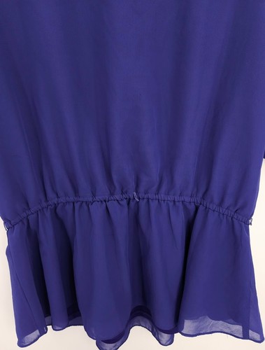 Denim24/7 Women Top Blouson Blue Cold Shoulder Sequin Floral Size 18W - Picture 13 of 13