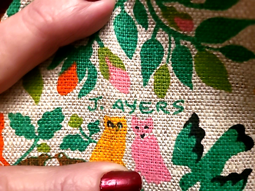 Asciugamano da tè vintage Kay Dee Designs lino arte popolare olandese firmato J. Ayers nuovo con etichette - Foto 24 di 24