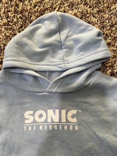 Sonic The Hedgehog Baby Blue Hooded Sweatshirt Size XS  (4/5) - Picture 5 of 5