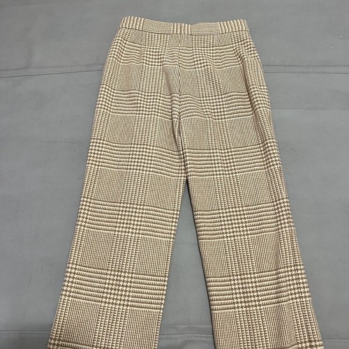 Etcetera Women Patchwork Houndstooth Beige Cashmere Stretch Slack Pants-6-1196 - Picture 12 of 14