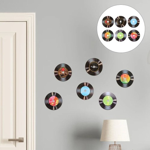 20pcs Colorful Vinyl Record Decoration Paper Records Fake Records Stickers Home - Picture 7 of 12