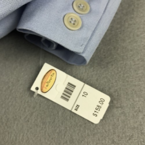 Talbots Jacket Womens 10 Blue Linen Blend Button Up Long Sleeves Coat NWT - Picture 3 of 10