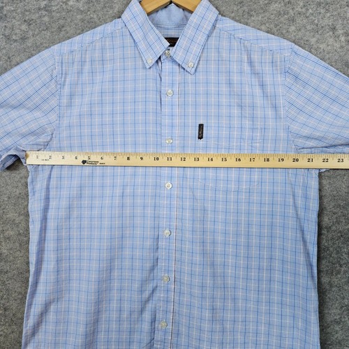 Ben Sherman Men's Blue & Pink Mini-Check Shirt Size M Button Down 100% Cotton - Picture 6 of 9