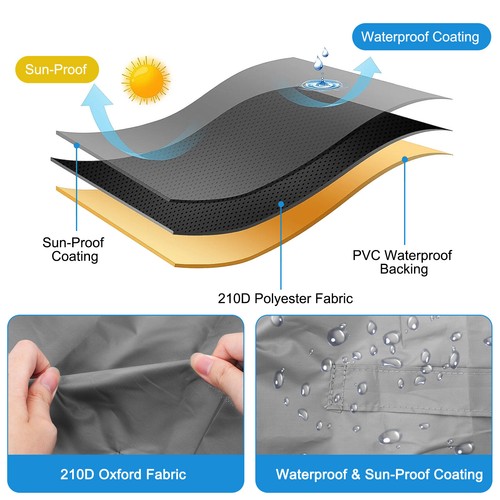 2-Seater Heavy Duty Patio Loveseat Cover, Waterproof Outdoor Furniture Protector - Picture 4 of 6